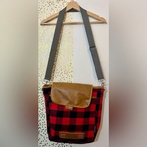 Field & Co Buffalo Plaid Laptop Crossbody Tote